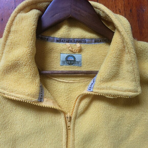 Yellow Fleece Zip, sz Large - Picture 4 of 10